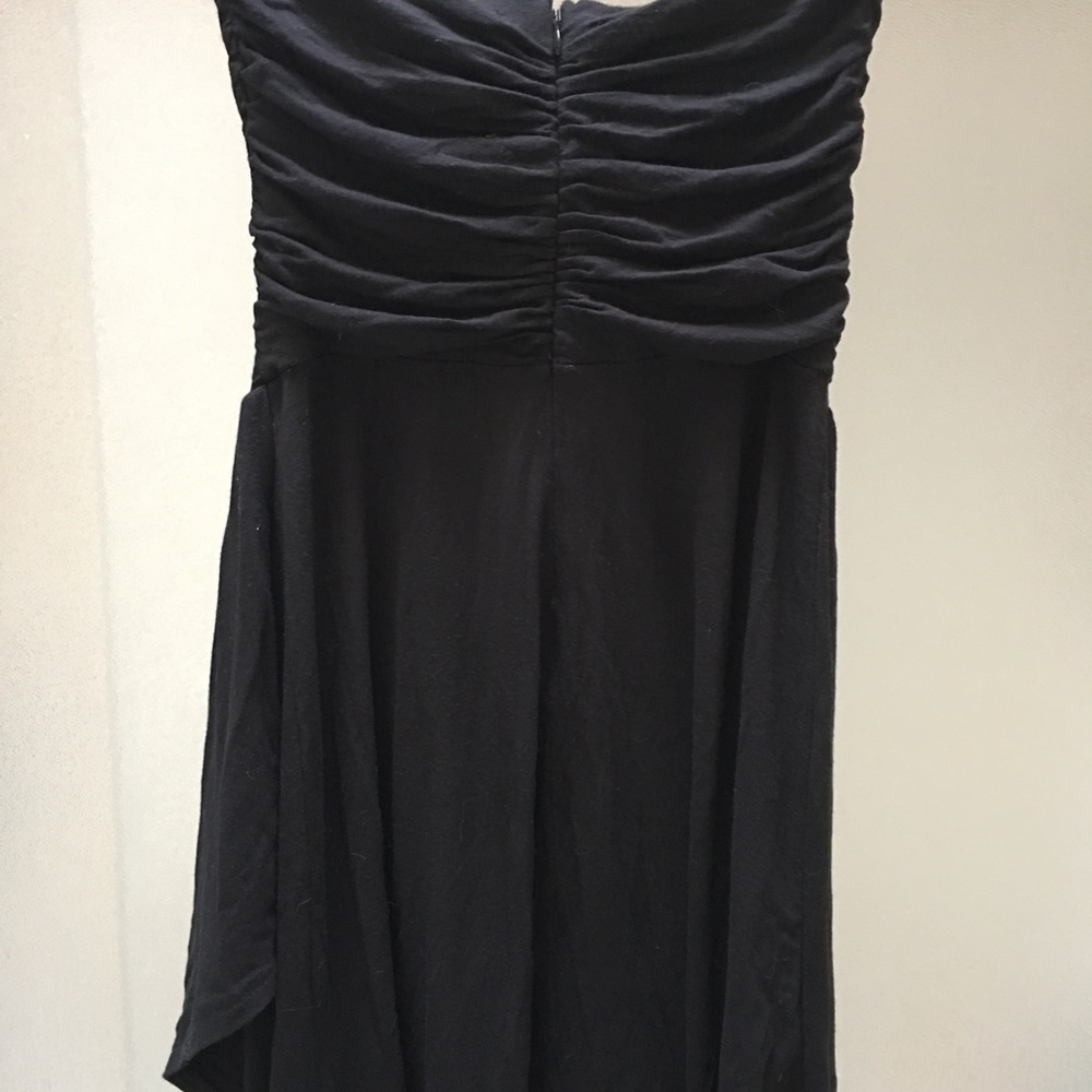 Black stretchy strapless midi dress - Picture 7 of 8